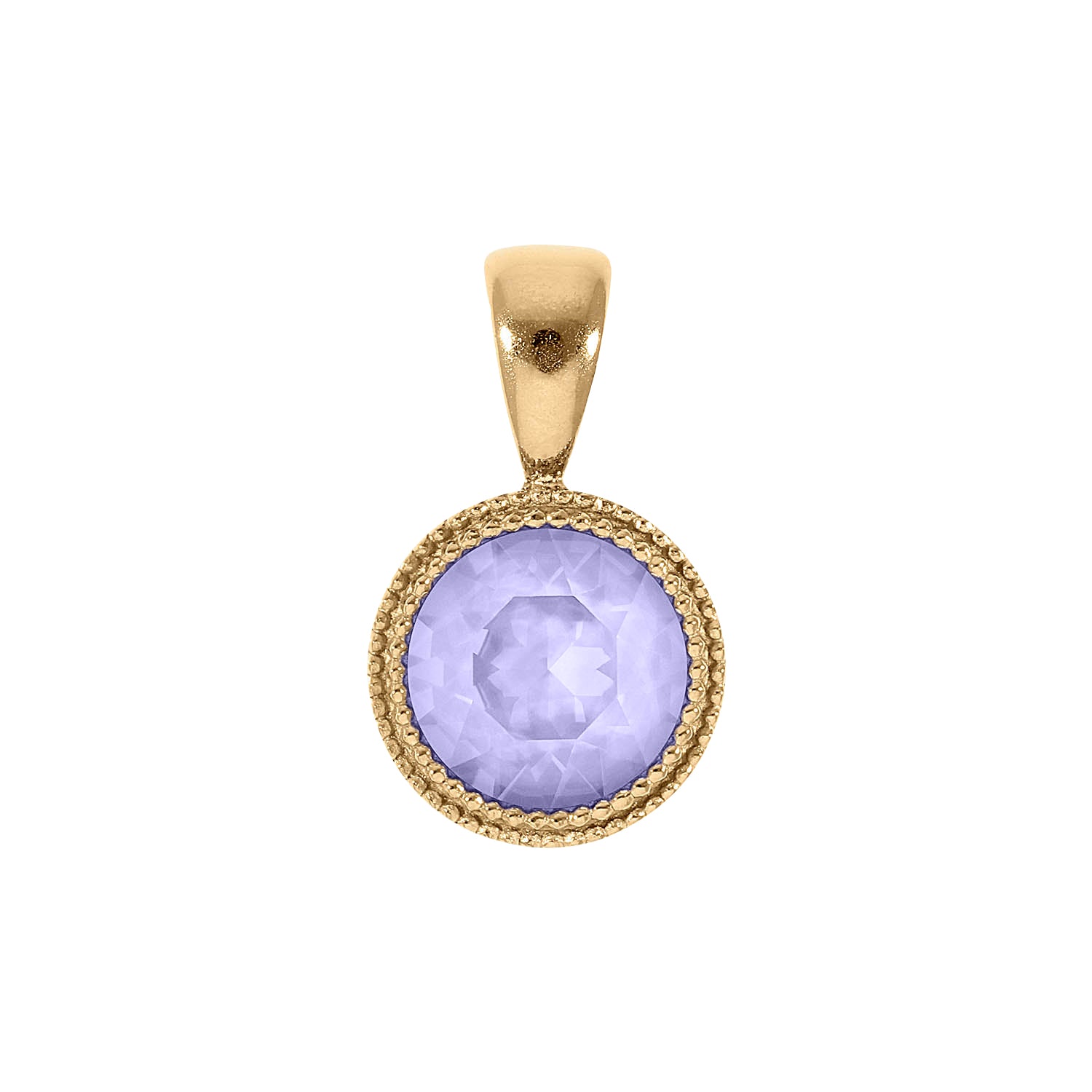Fabero Anhänger 11 mm - Gold Crystal Purple Ignite