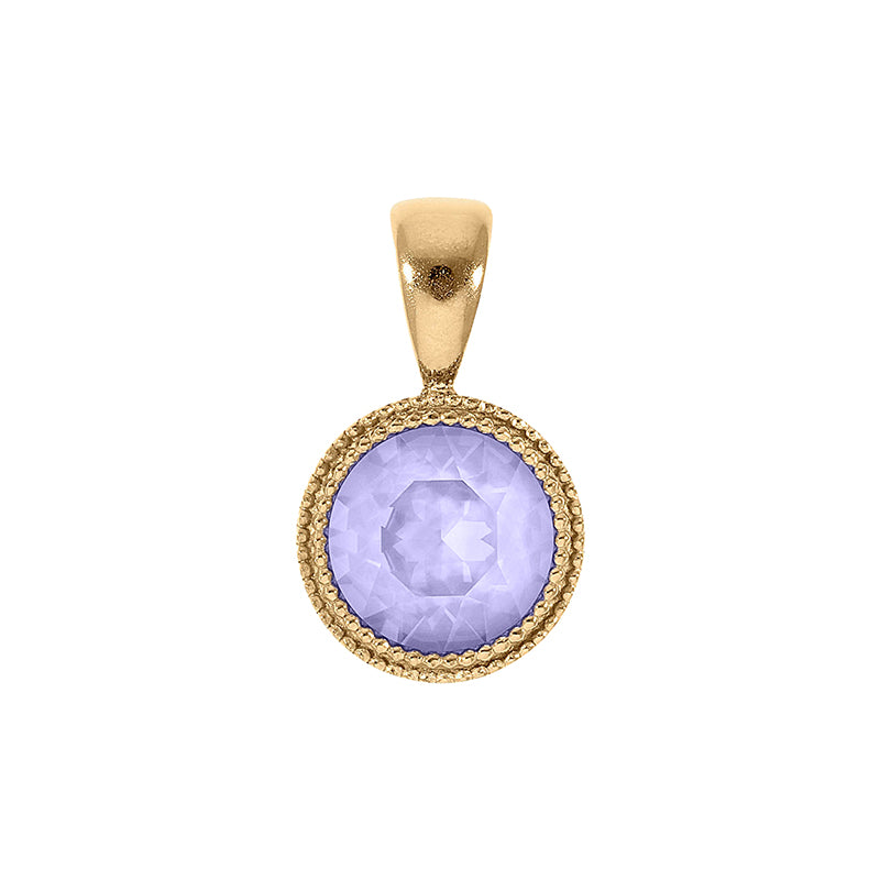Fabero Anhänger 11 mm - Gold Crystal Purple Ignite