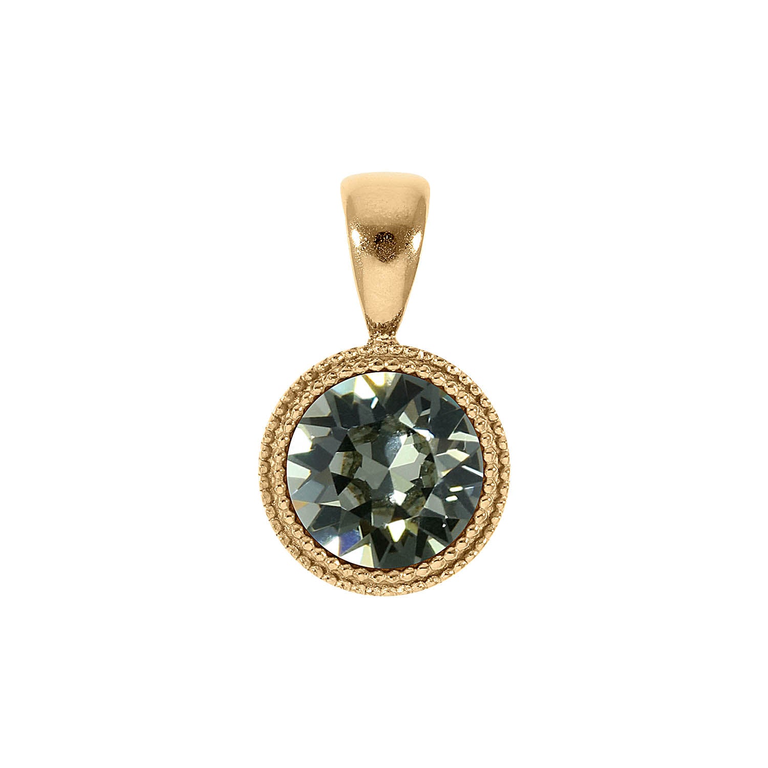 Fabero Anhänger 11 mm - Gold black diamond