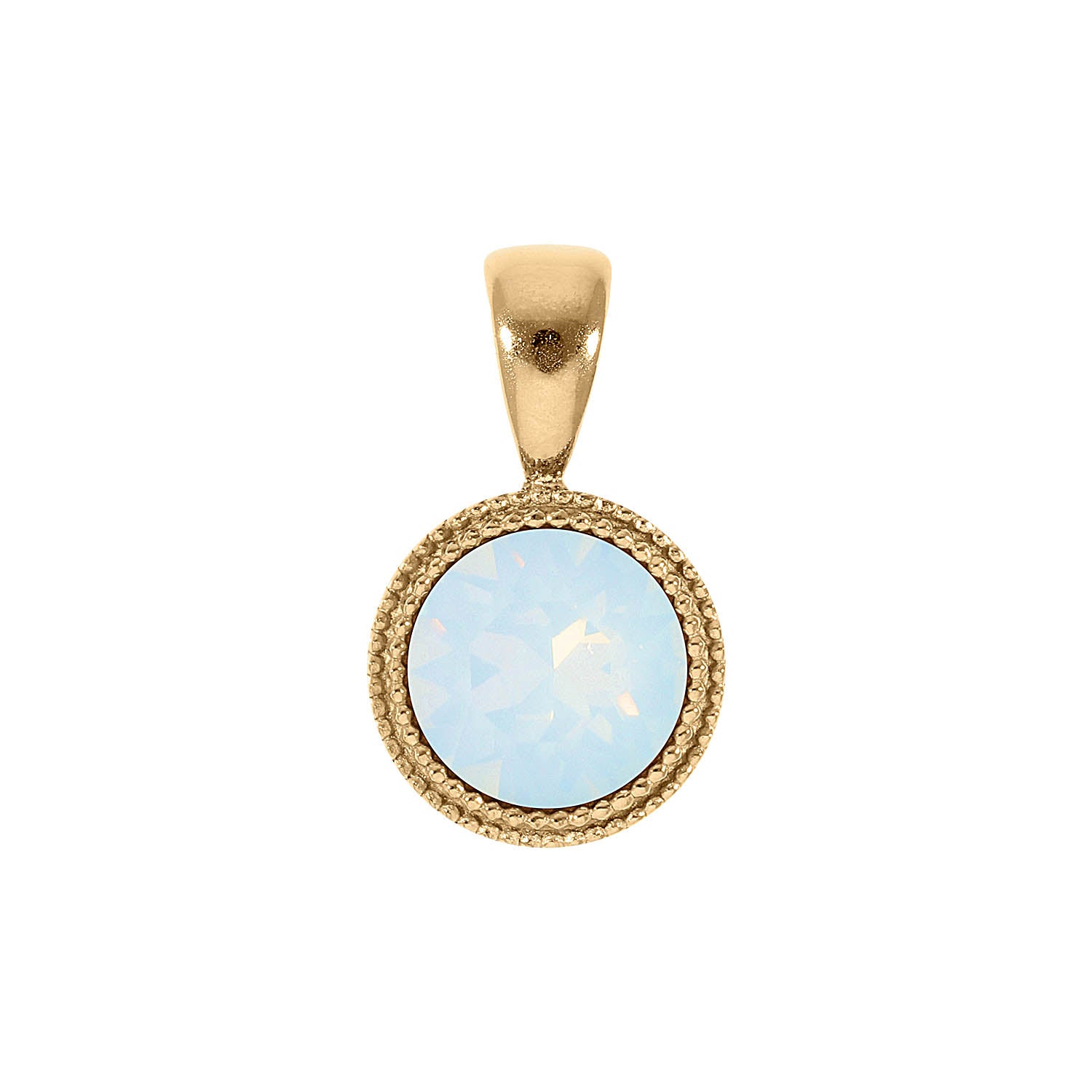 Fabero Anhänger 11 mm - Gold white opal