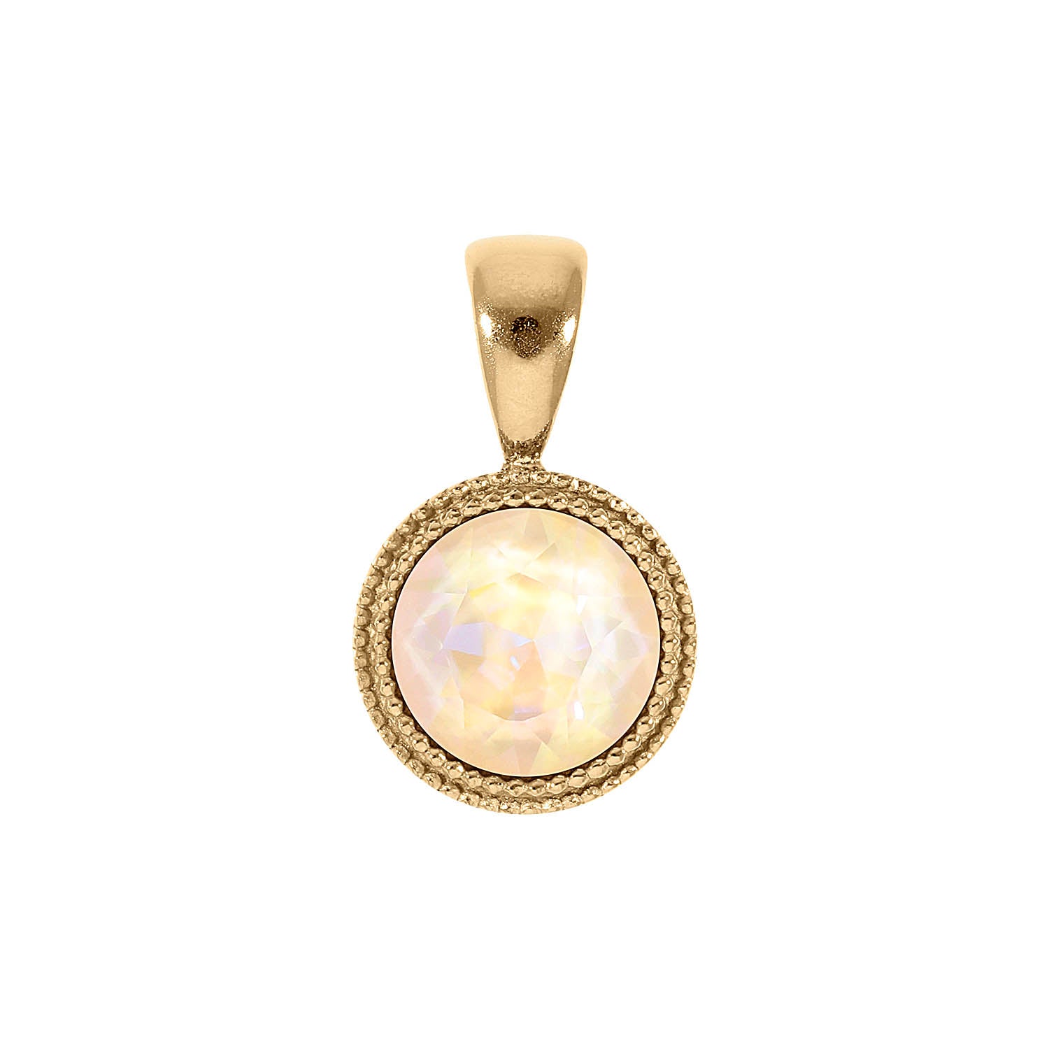 Fabero Anhänger 11 mm - Gold ivory cream delite