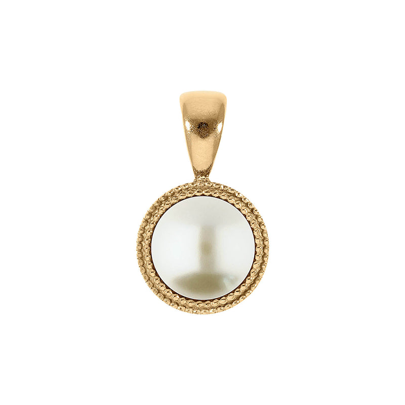 Fabero Anhänger 11 mm - Gold cream pearl