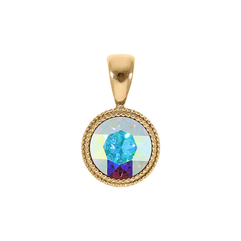 Fabero Anhänger 11 mm - Gold crystal aurora boreale