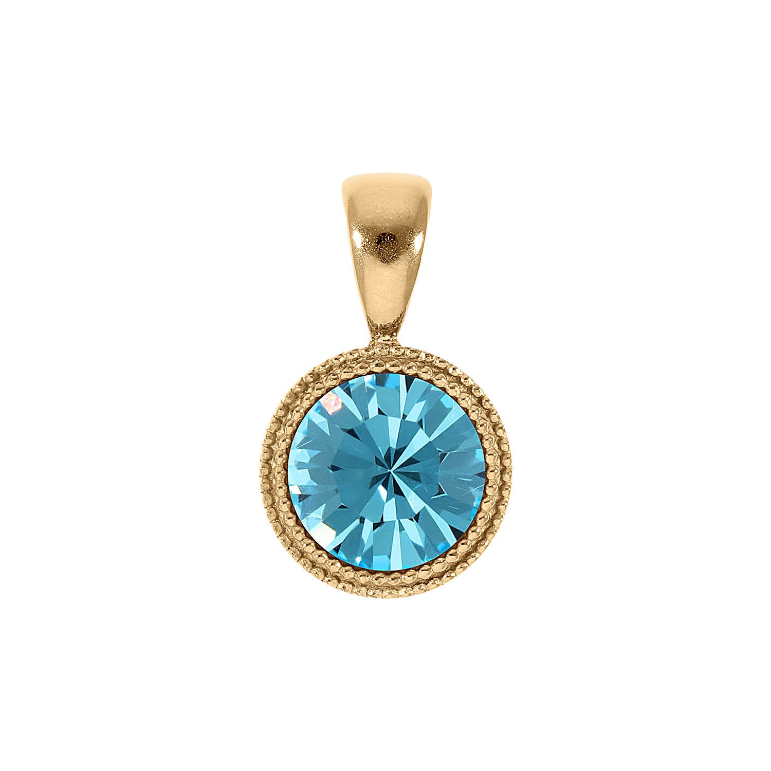 Fabero Anhänger 11 mm - Gold aquamarine