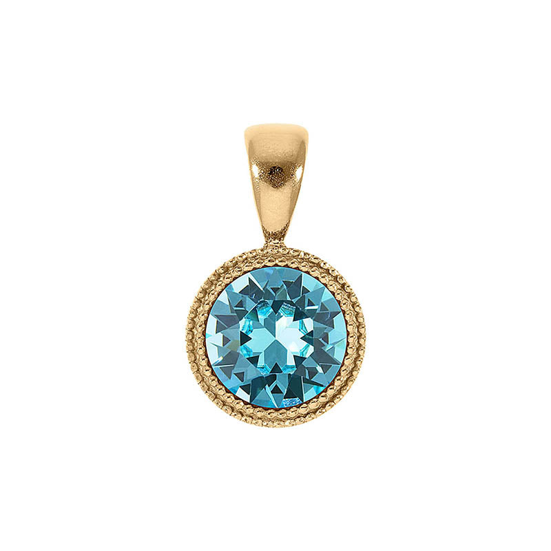 Fabero Anhänger 11 mm - Gold Light Turquoise