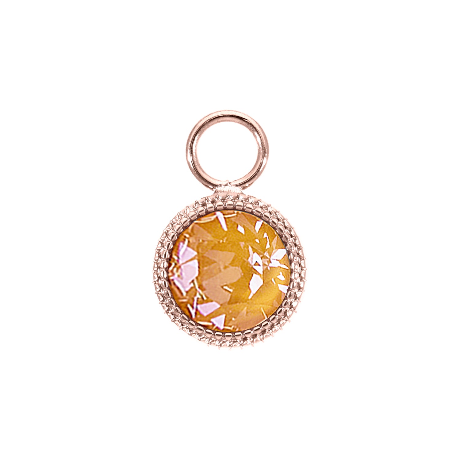 Fabero Charm 11 mm - Roségold Crystal Mango Ignite