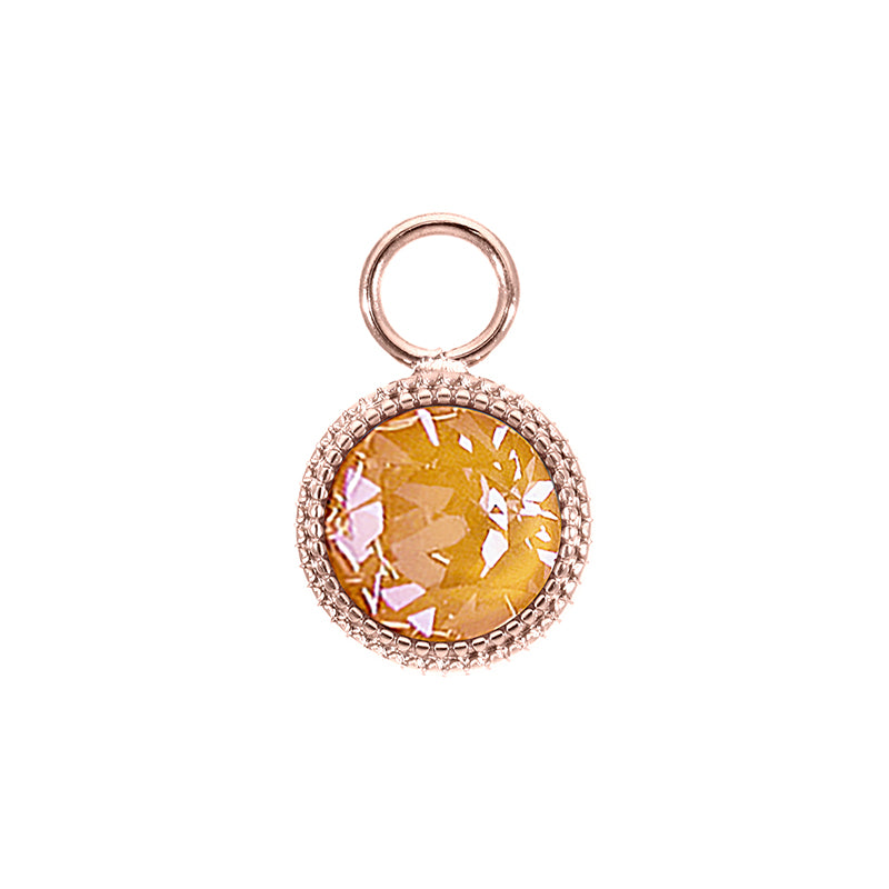 Fabero Charm 11 mm - Roségold Crystal Mango Ignite