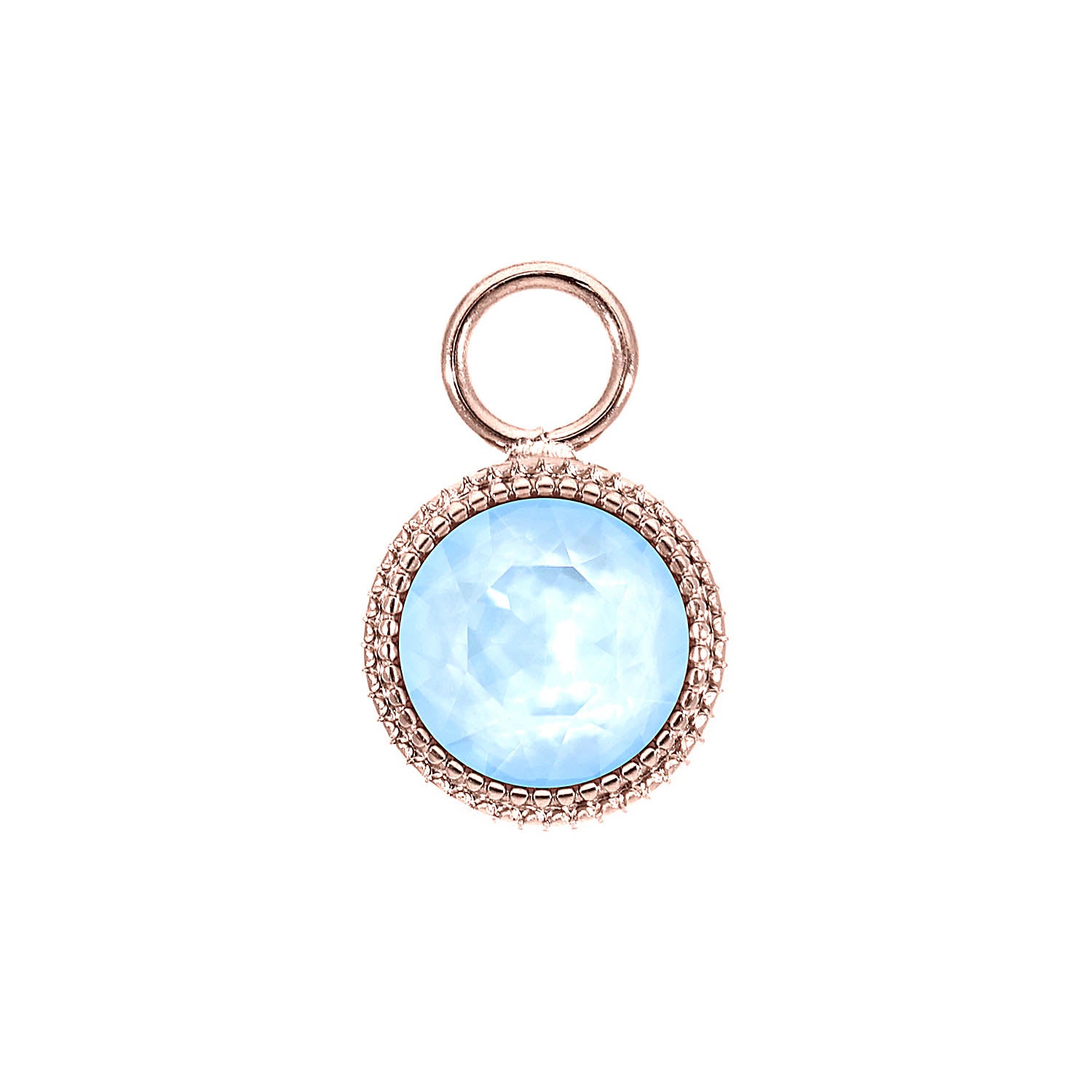 Fabero Charm 11 mm - Roségold crystal sky ignite