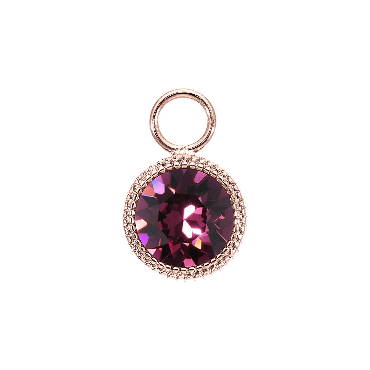 Fabero Charm 11 mm - Roségold amethyst