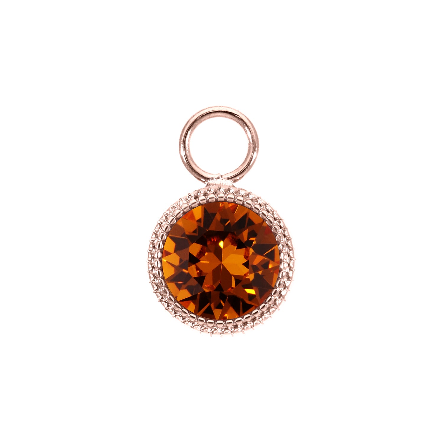 Fabero Charm 11 mm - Roségold Smoked Topaz