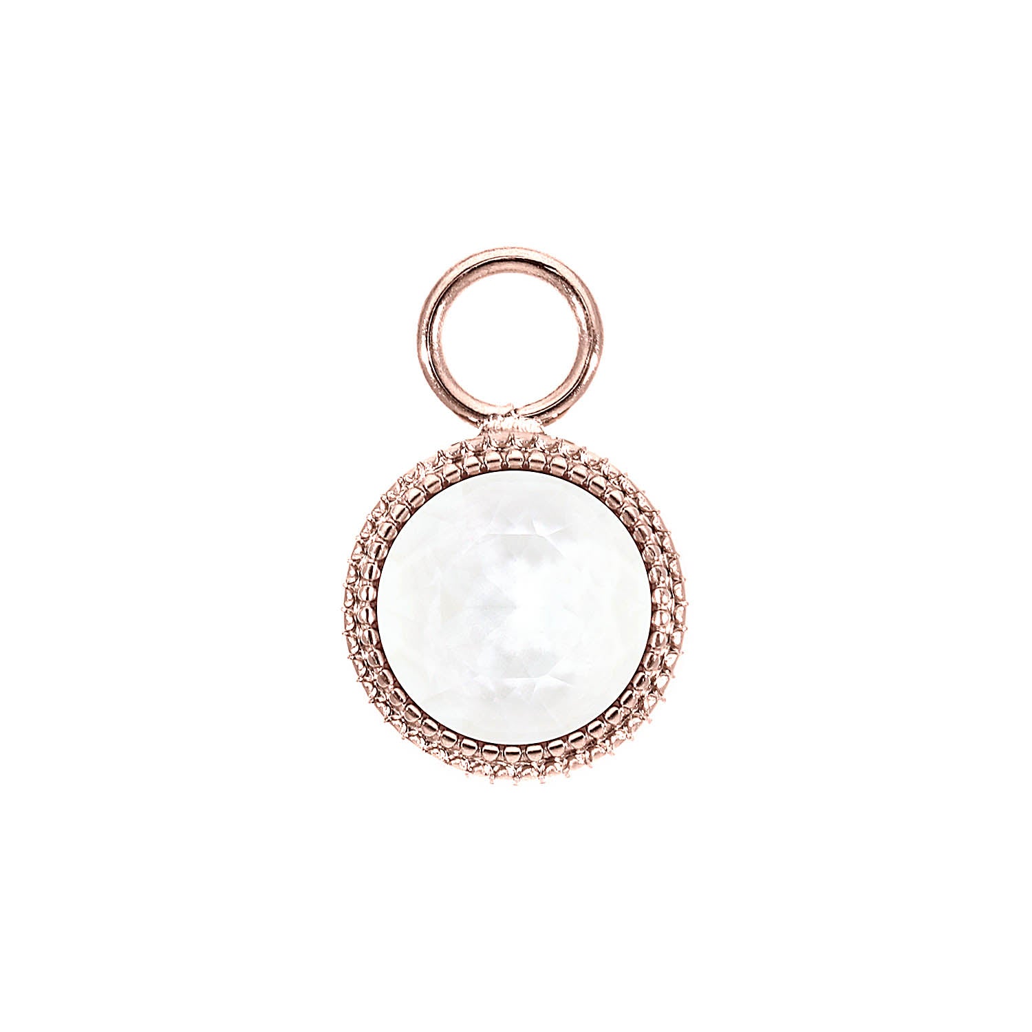 Fabero Charm 11 mm - Roségold crystal electric white ignite