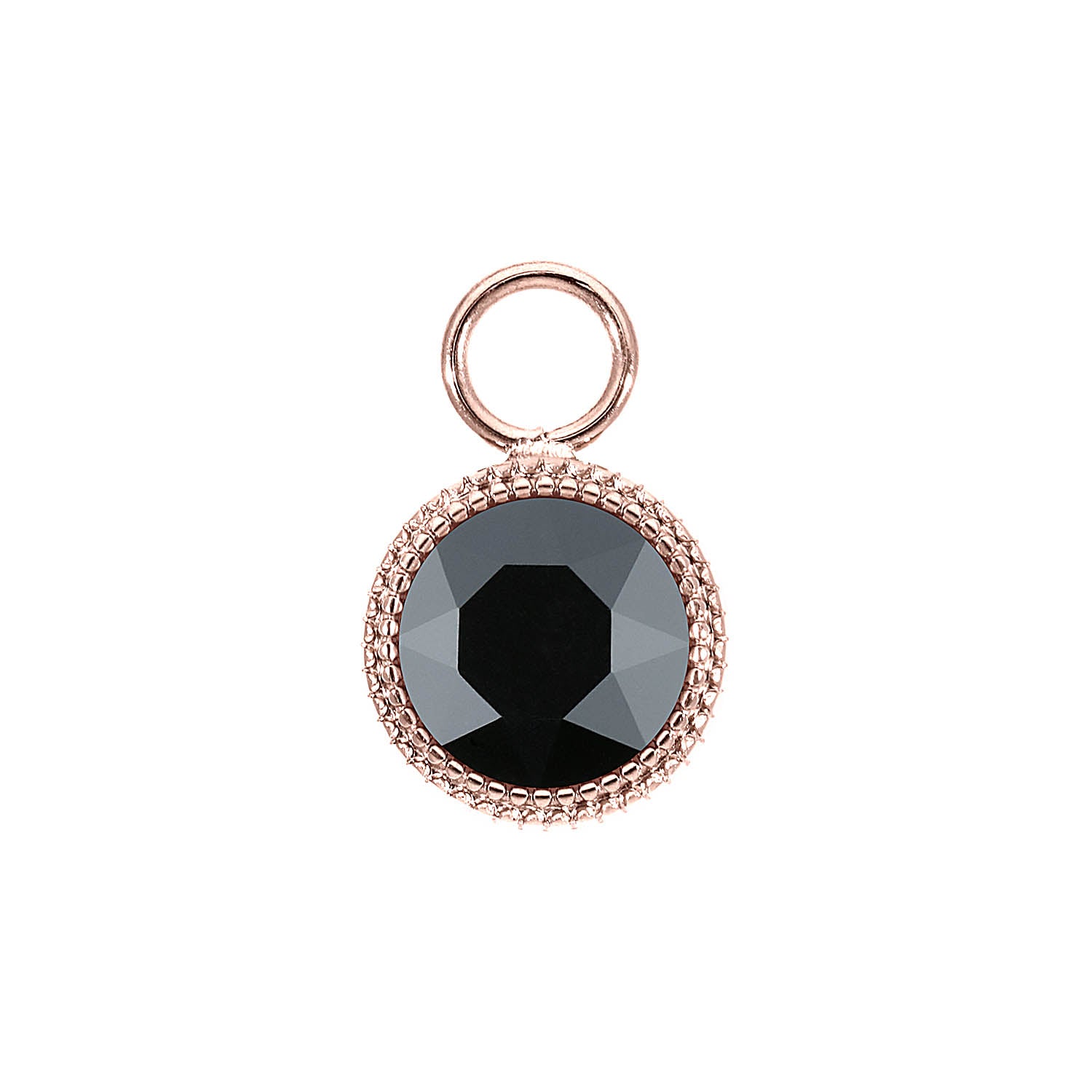 Fabero Charm 11 mm - Roségold jet hematite