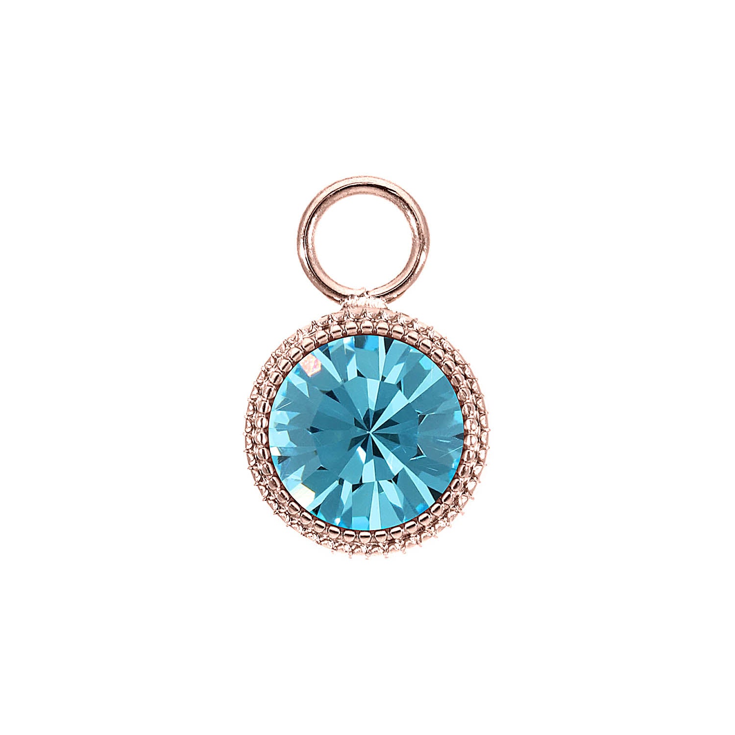 Fabero Charm 11 mm - Roségold aquamarine