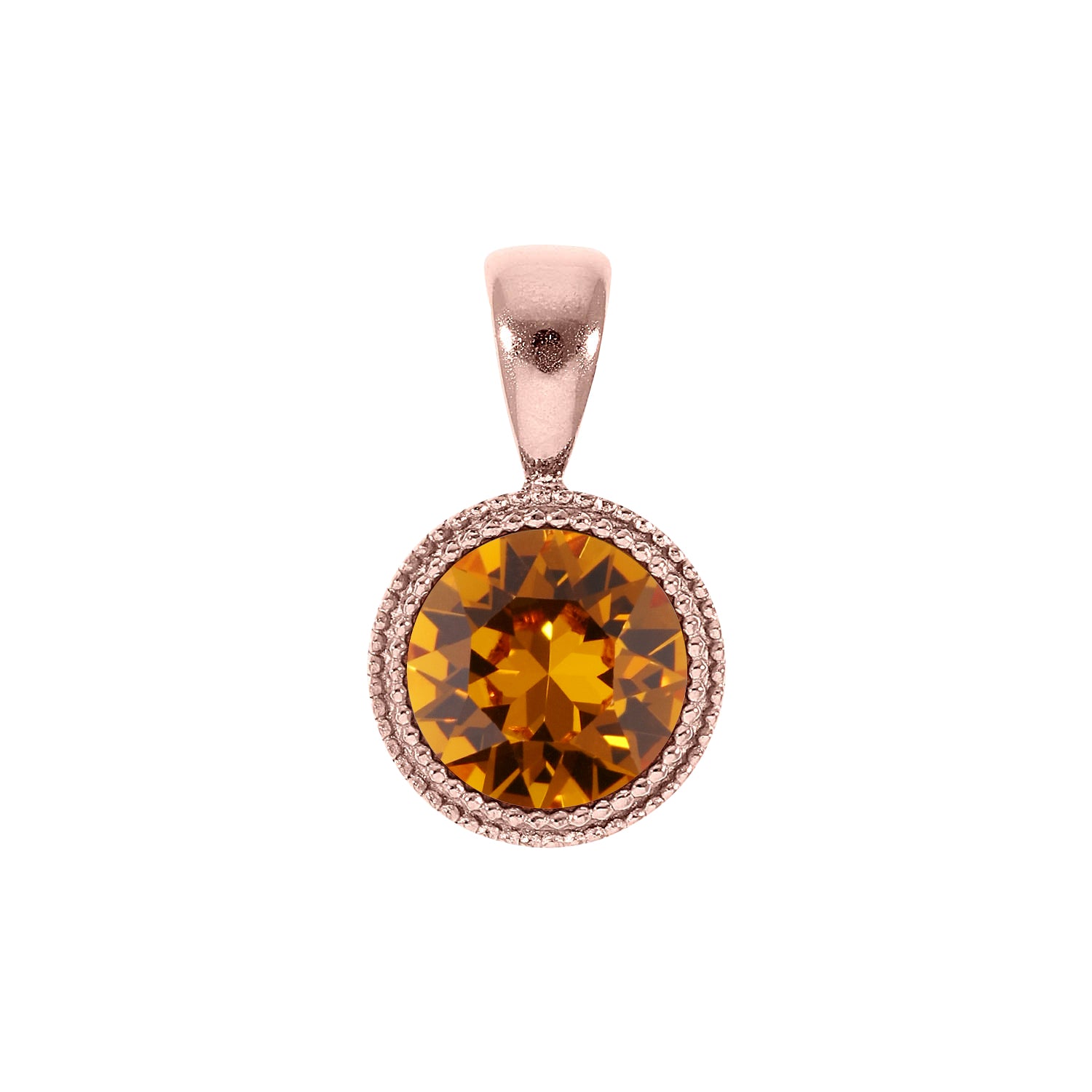 Fabero Anhänger 11 mm - Roségold Topaz