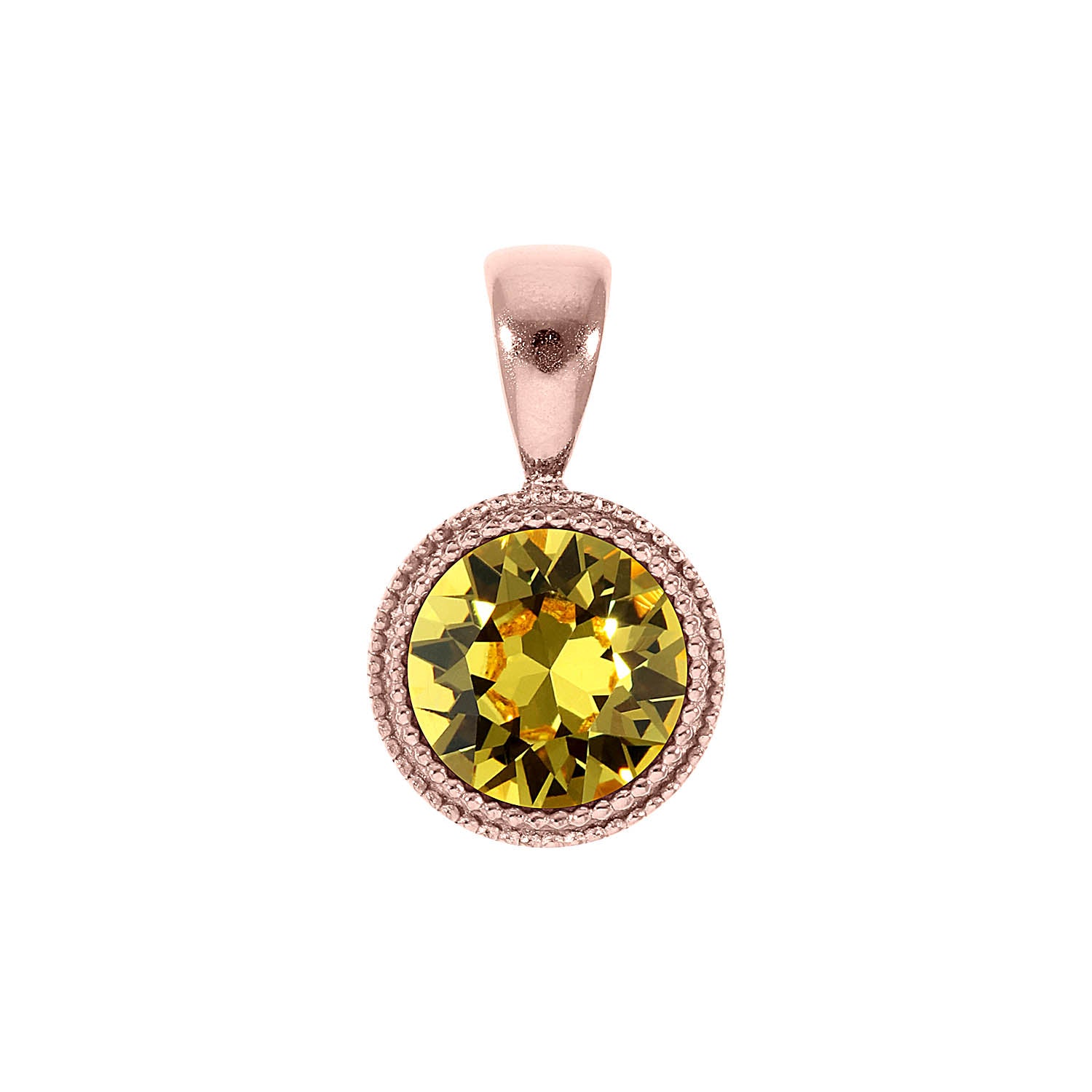 Fabero Anhänger 11 mm - Roségold light topaz