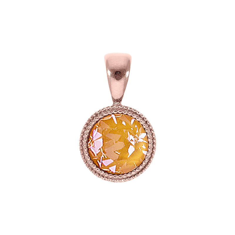 Fabero Anhänger 11 mm - Roségold Crystal Mango Ignite