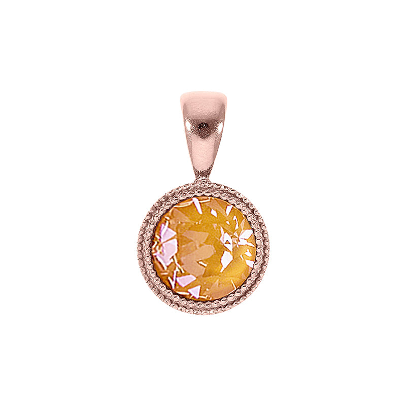 Fabero Anhänger 11 mm - Roségold Crystal Mango Ignite