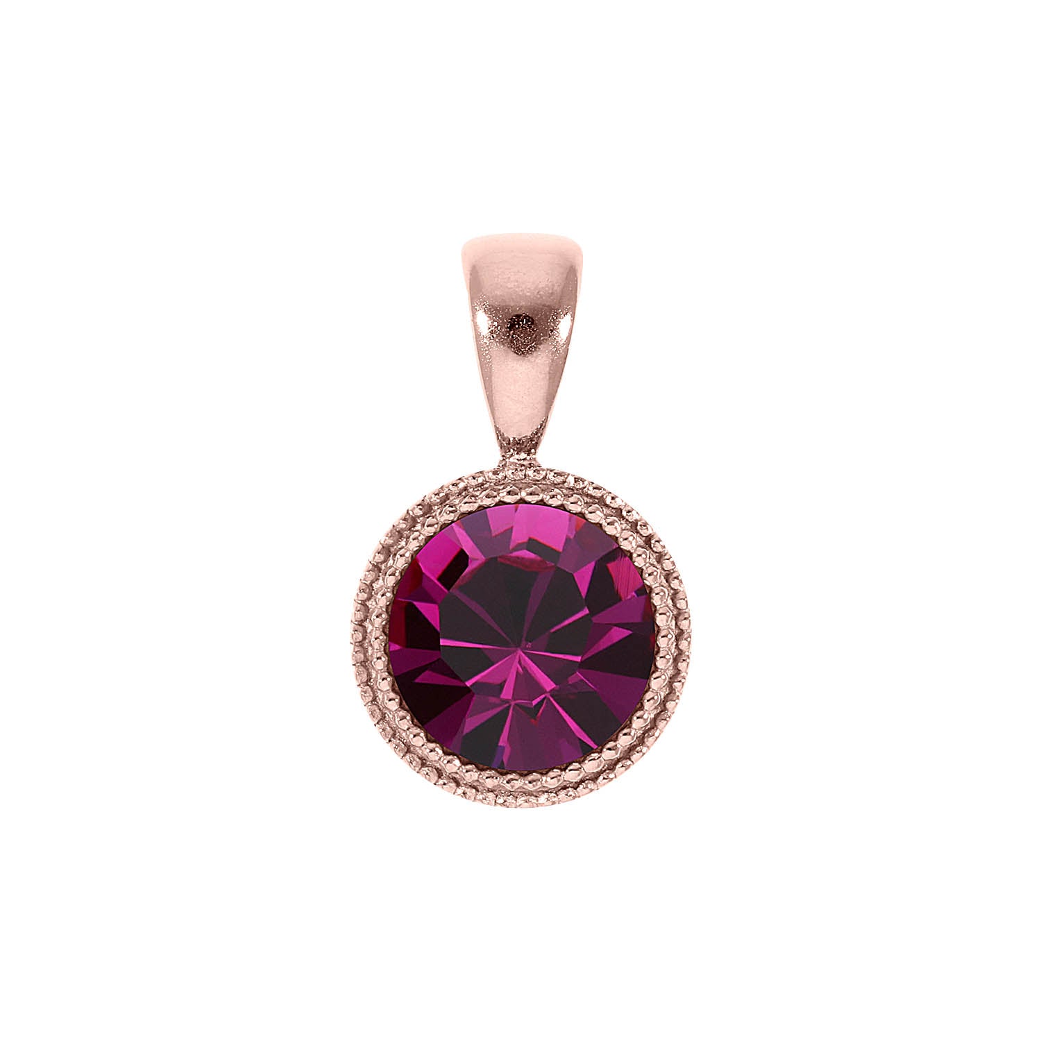 Fabero Anhänger 11 mm - Roségold fuchsia
