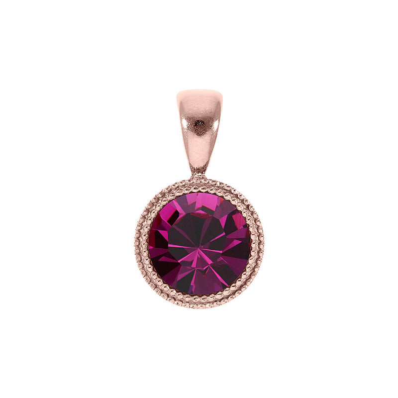Fabero Anhänger 11 mm - Roségold fuchsia