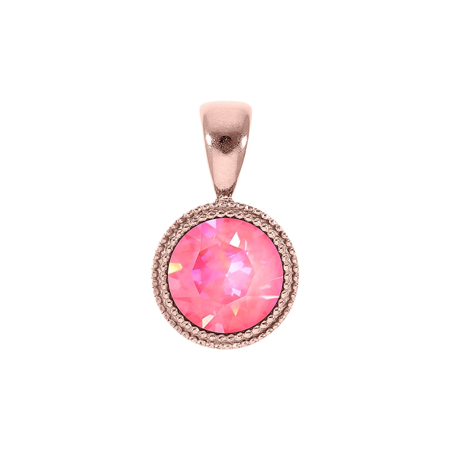 Fabero Anhänger 11 mm - Roségold lotus pink delite