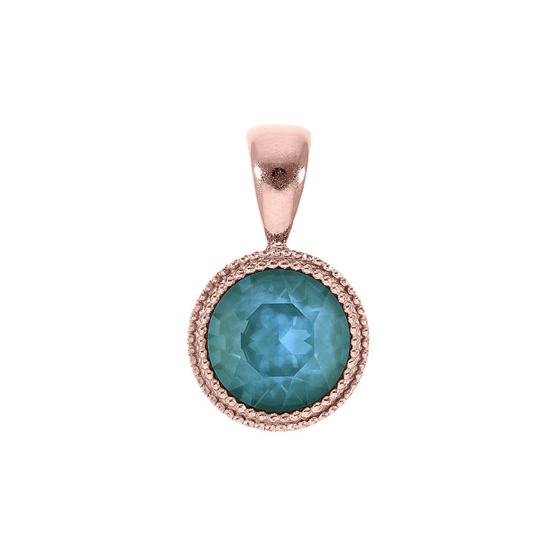 Fabero Anhänger 11 mm - Roségold Crystal Pine Green Ignite