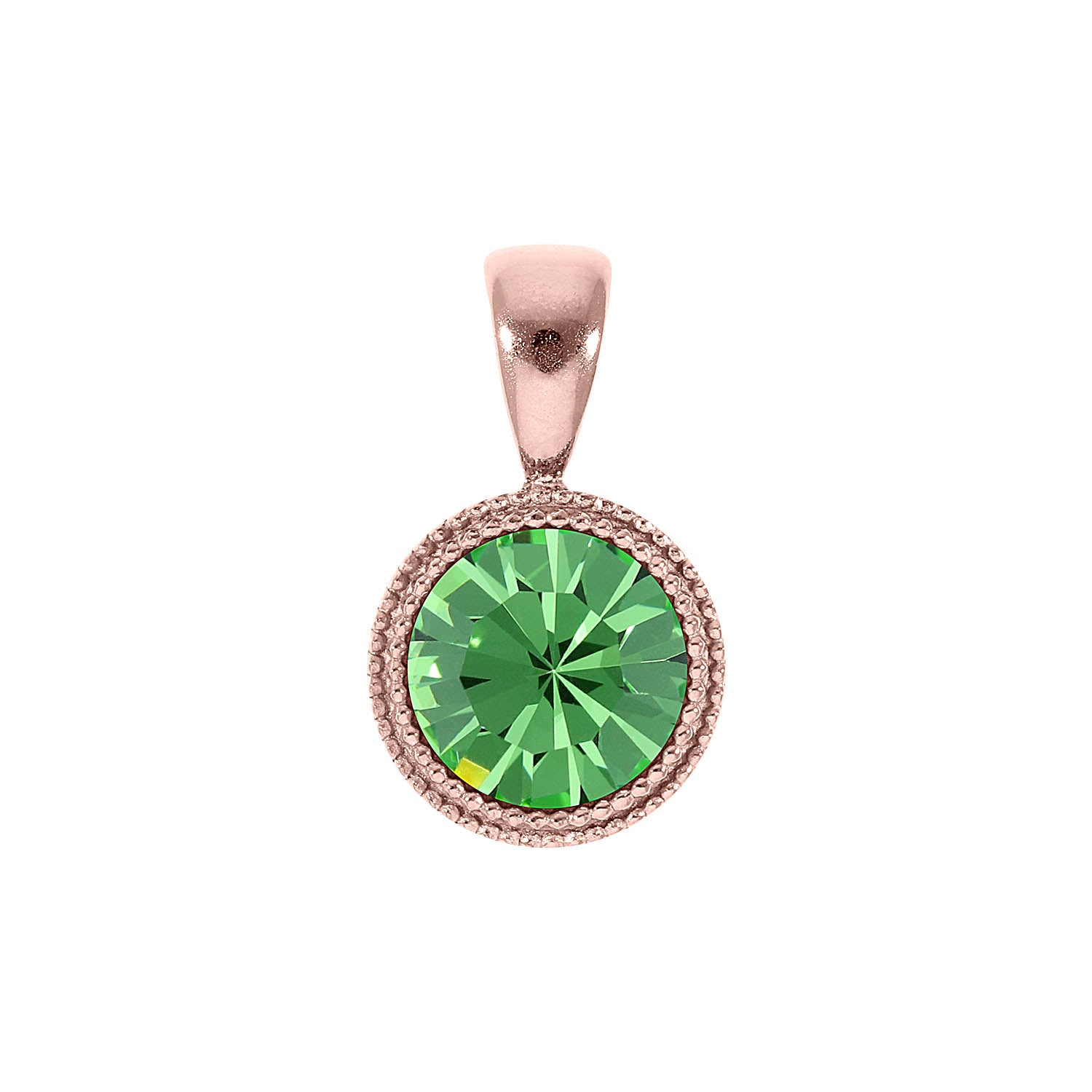 Fabero Anhänger 11 mm - Roségold peridot