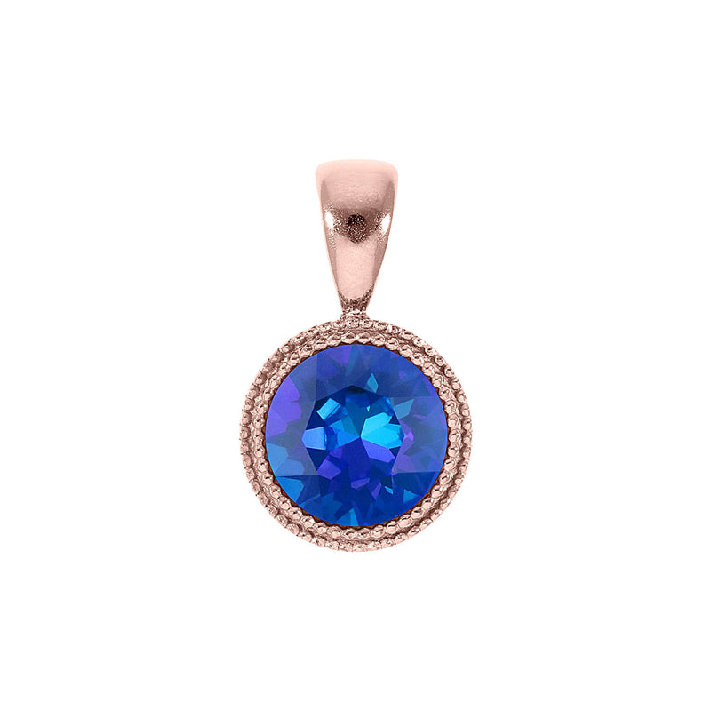 Fabero Anhänger 11 mm - Roségold royal blue delite