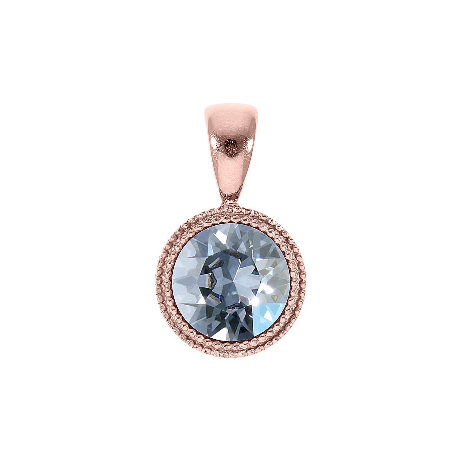 Fabero Anhänger 11 mm - Roségold blue shade