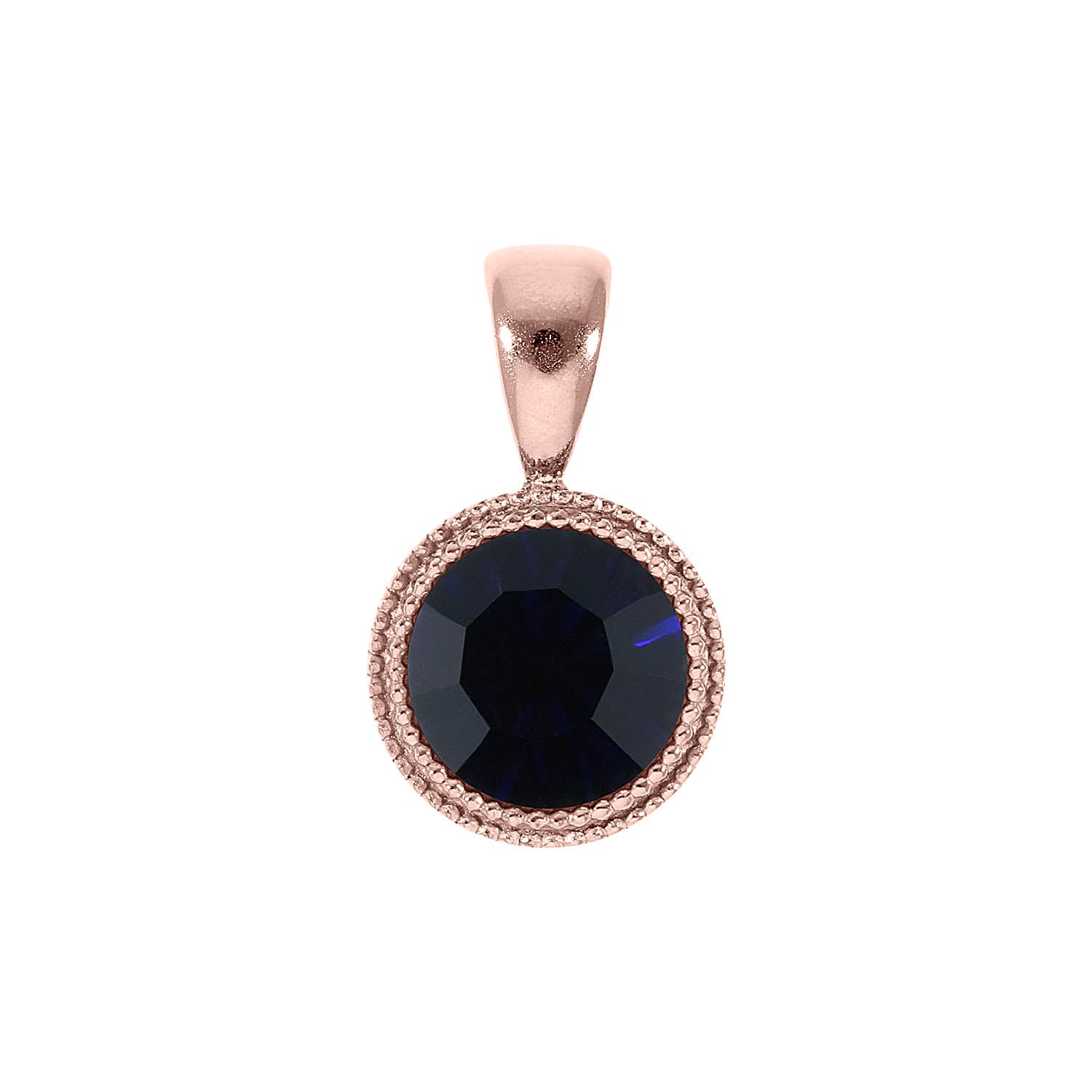 Fabero Anhänger 11 mm - Roségold Dark Indigo