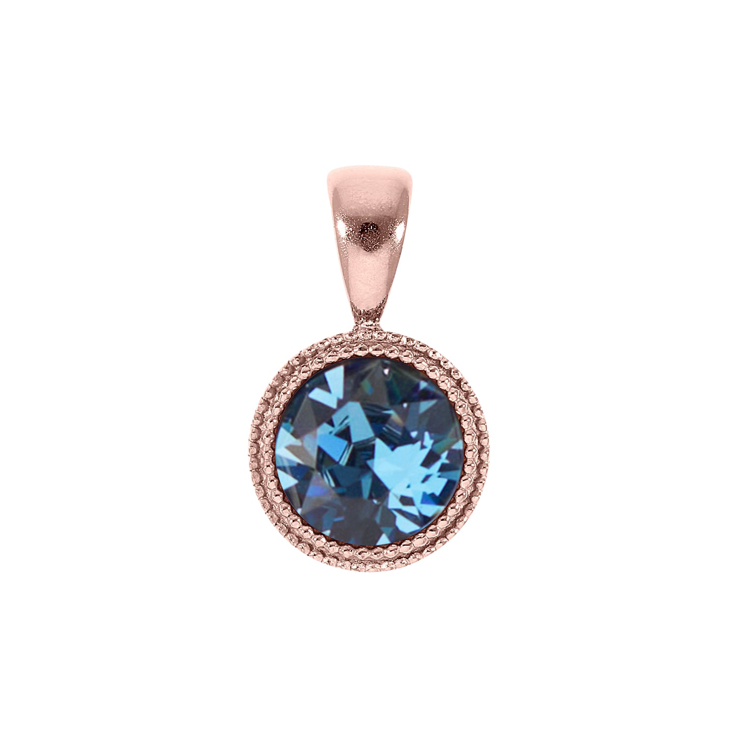Fabero Anhänger 11 mm - Roségold Denim Blue