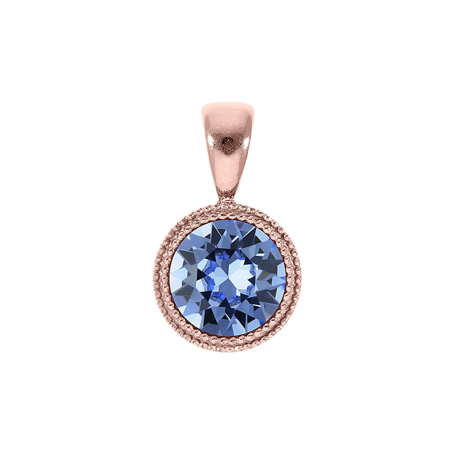 Fabero Anhänger 11 mm - Roségold light sapphire