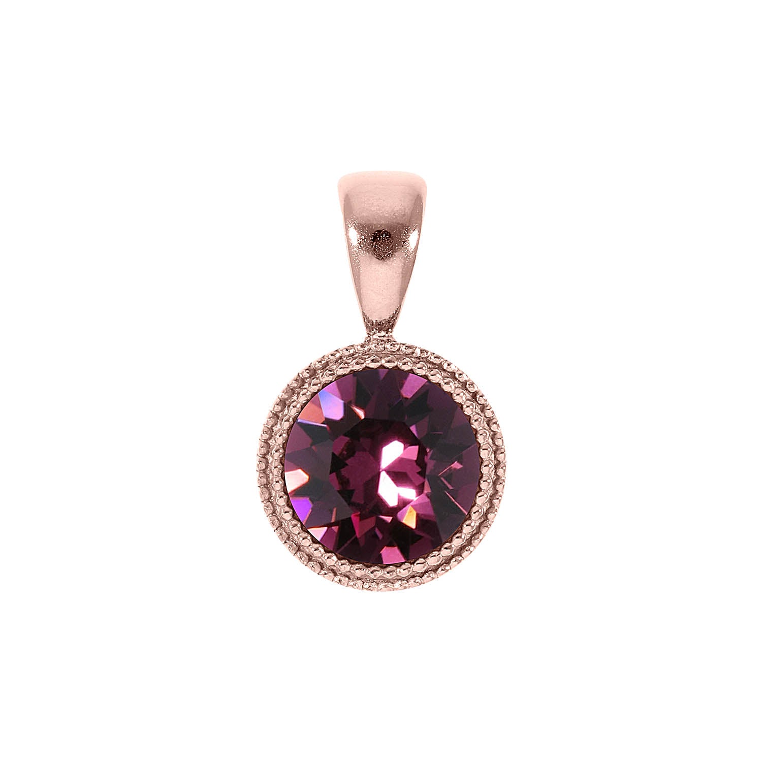 Fabero Anhänger 11 mm - Roségold amethyst