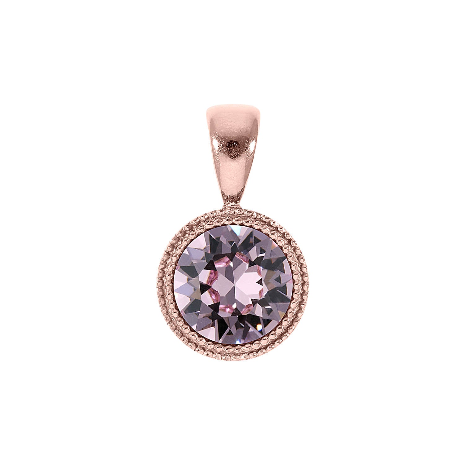 Fabero Anhänger 11 mm - Roségold light amethyst