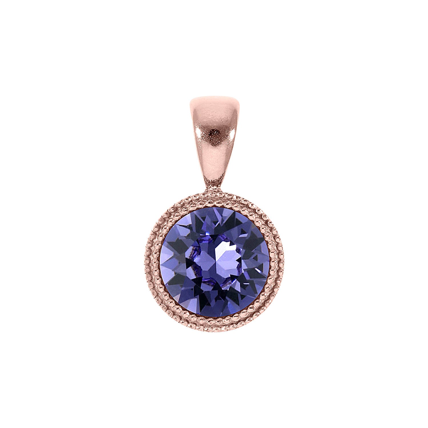 Fabero Anhänger 11 mm - Roségold tanzanite