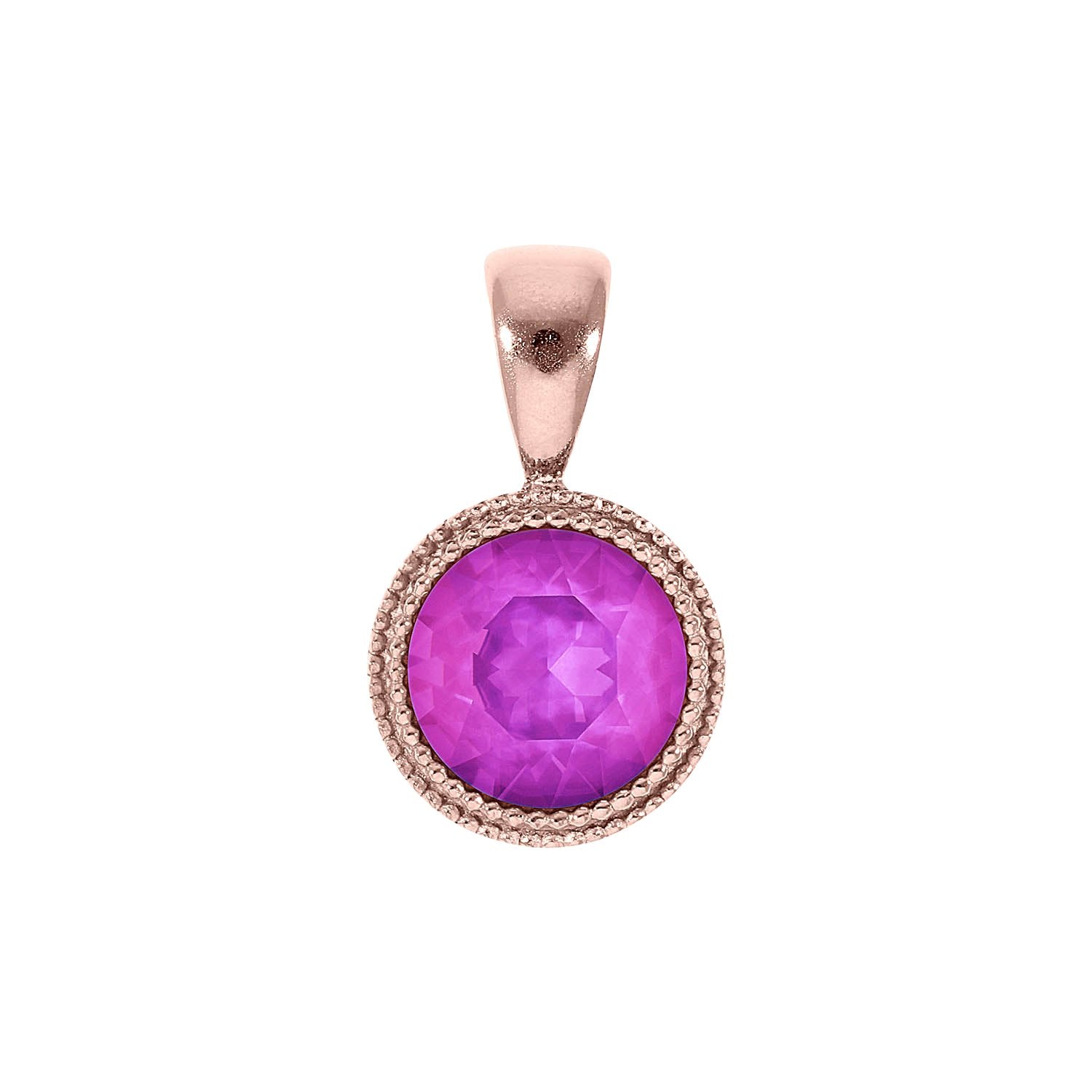 Fabero Anhänger 11 mm - Roségold Crystal Orchid Ignite