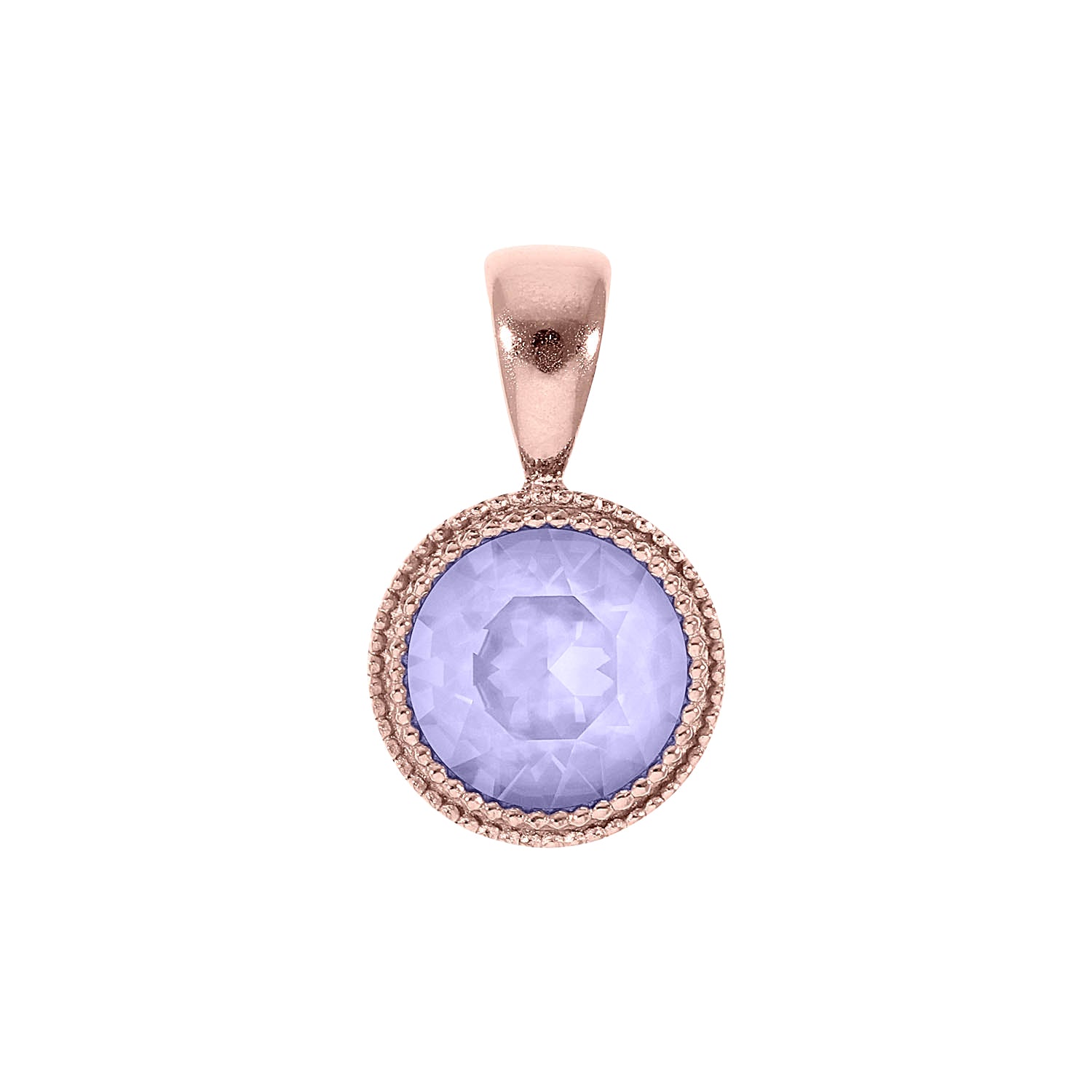 Fabero Anhänger 11 mm - Roségold Crystal Purple Ignite