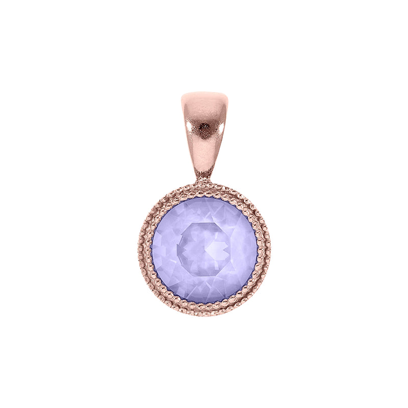 Fabero Anhänger 11 mm - Roségold Crystal Purple Ignite