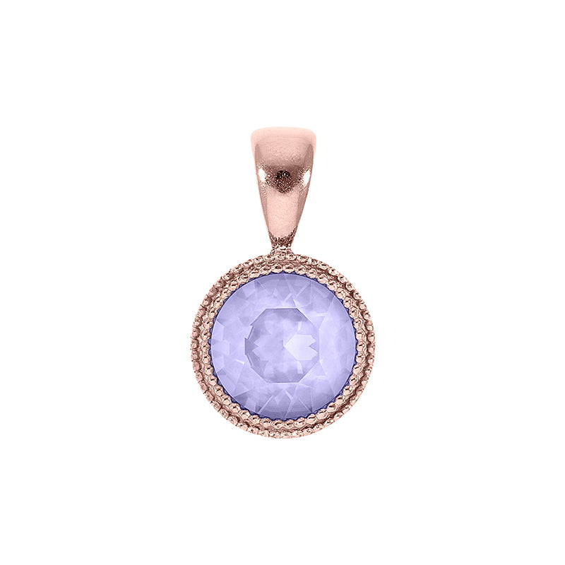 Fabero Anhänger 11 mm - Roségold Crystal Purple Ignite