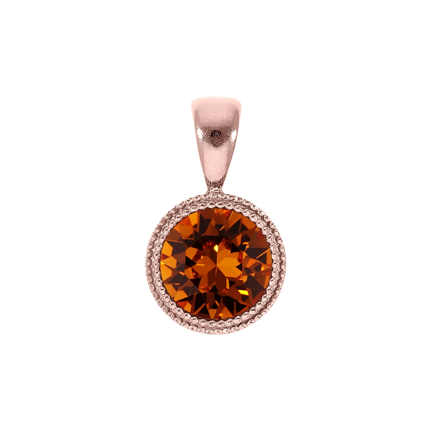 Fabero Anhänger 11 mm - Roségold Smoked Topaz