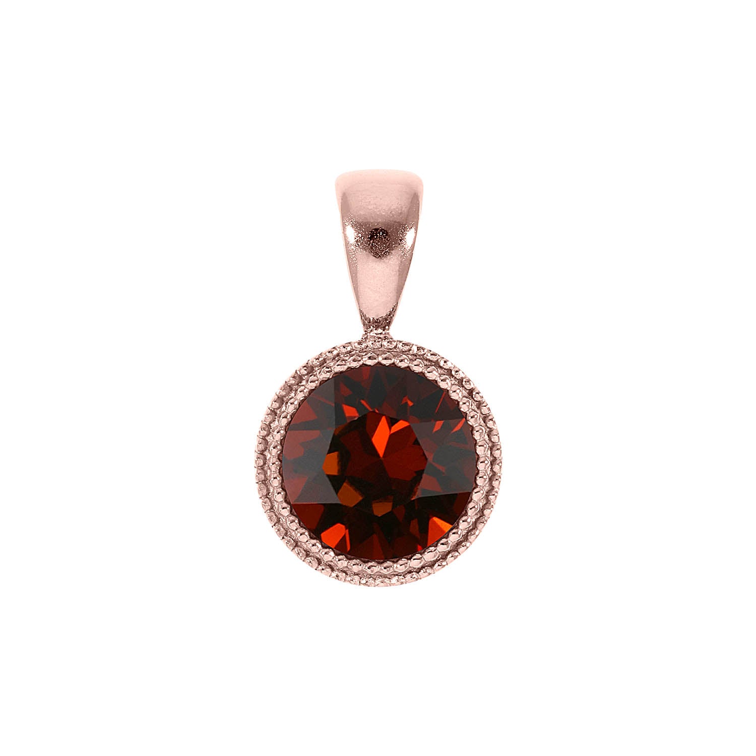 Fabero Anhänger 11 mm - Roségold smoked amber