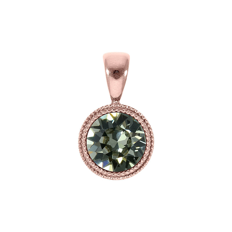 Fabero Anhänger 11 mm - Roségold black diamond