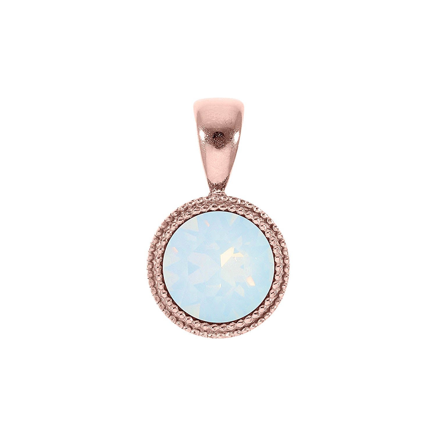 Fabero Anhänger 11 mm - Roségold white opal
