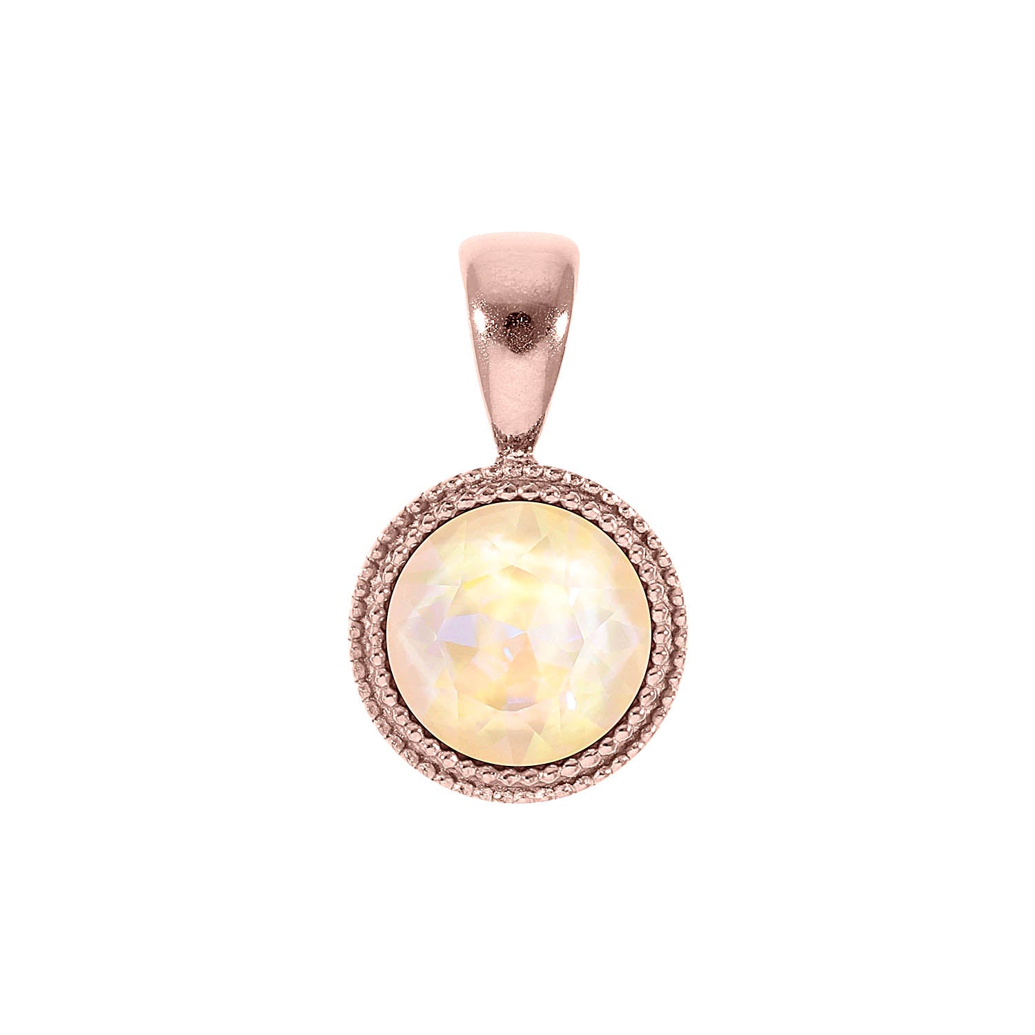 Fabero Anhänger 11 mm - Roségold ivory cream delite