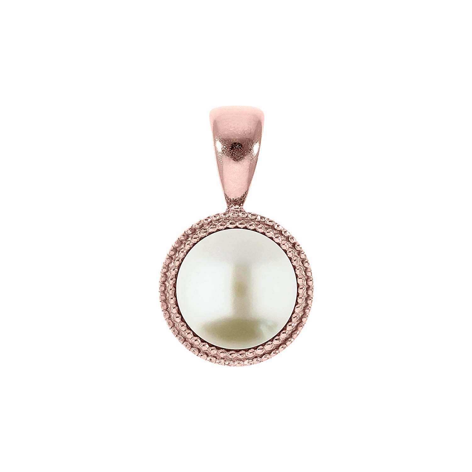 Fabero Anhänger 11 mm - Roségold cream pearl