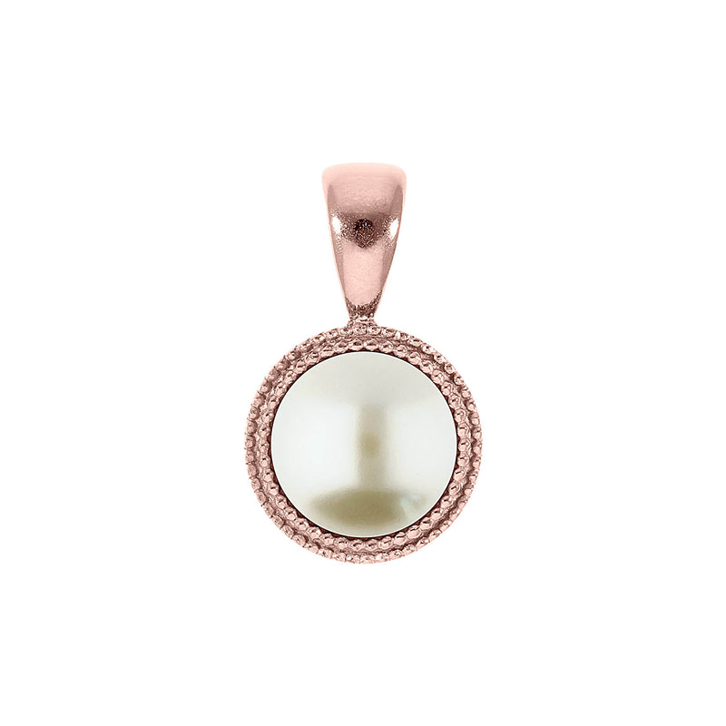 Fabero Anhänger 11 mm - Roségold cream pearl