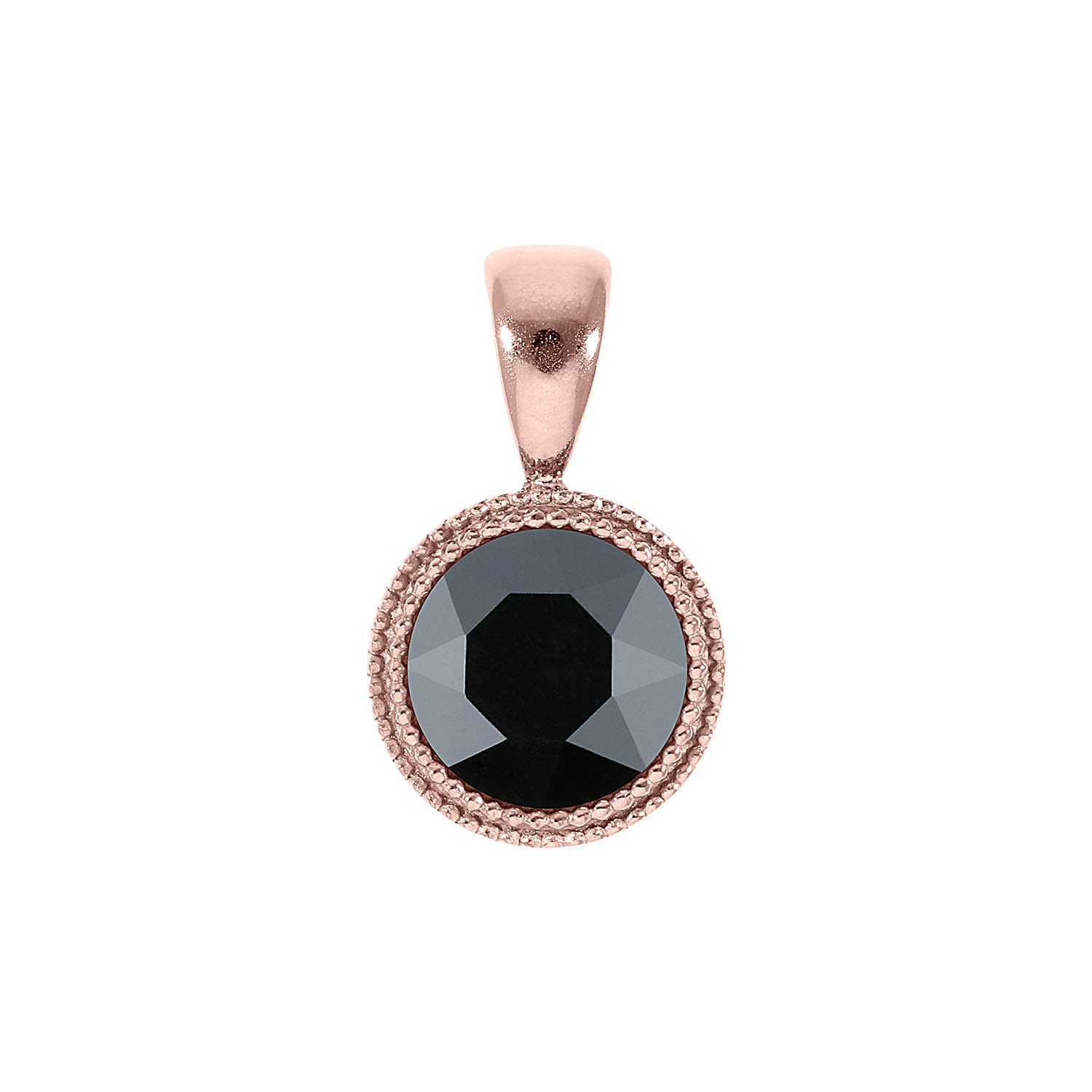 Fabero Anhänger 11 mm - Roségold jet hematite