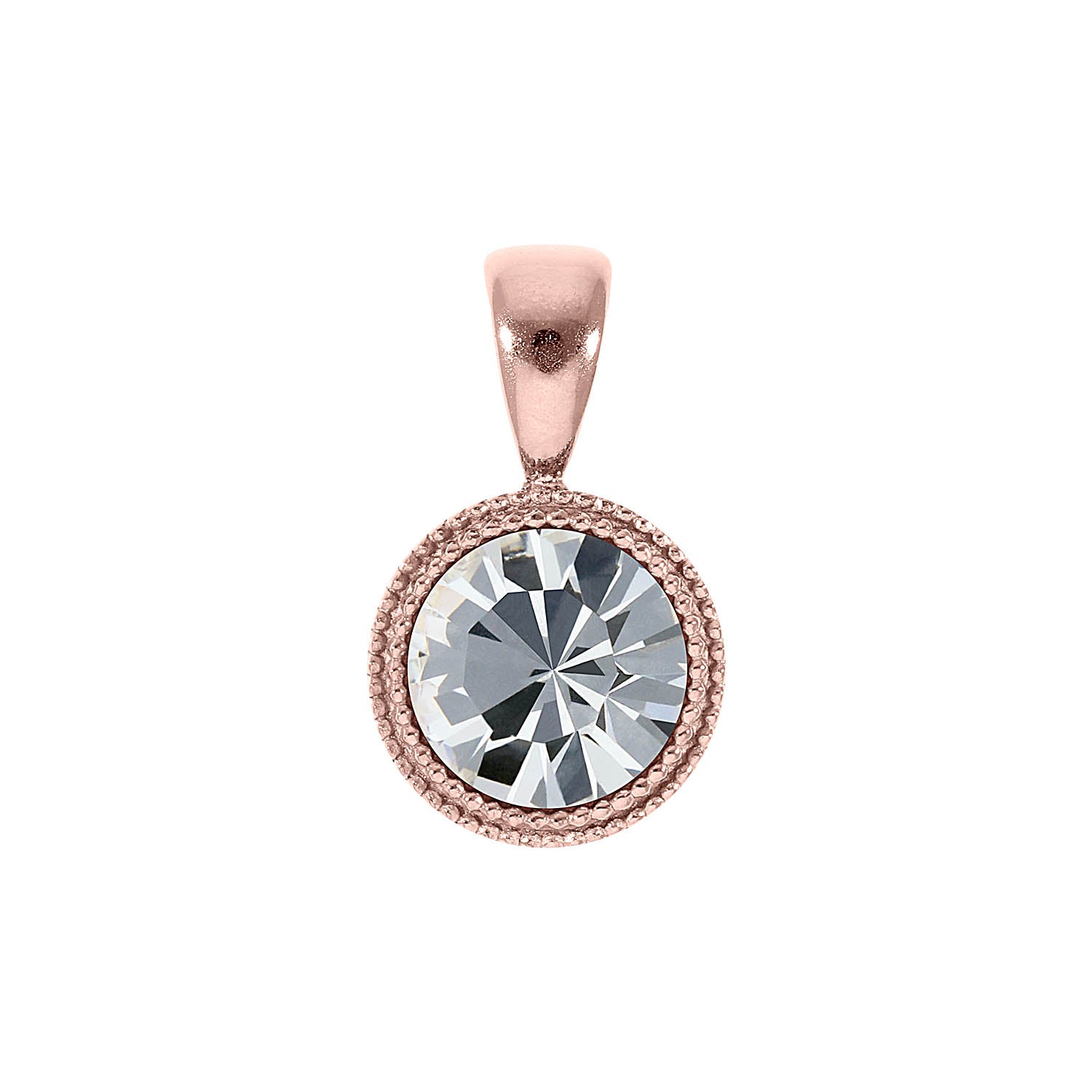 Fabero Anhänger 11 mm - Roségold crystal