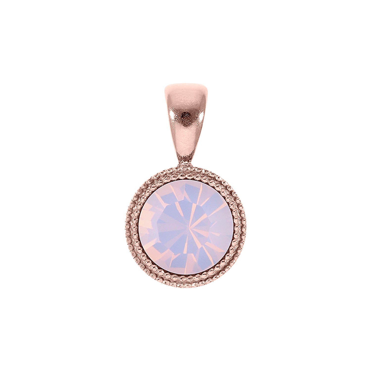 Fabero Anhänger 11 mm - Roségold rose opal