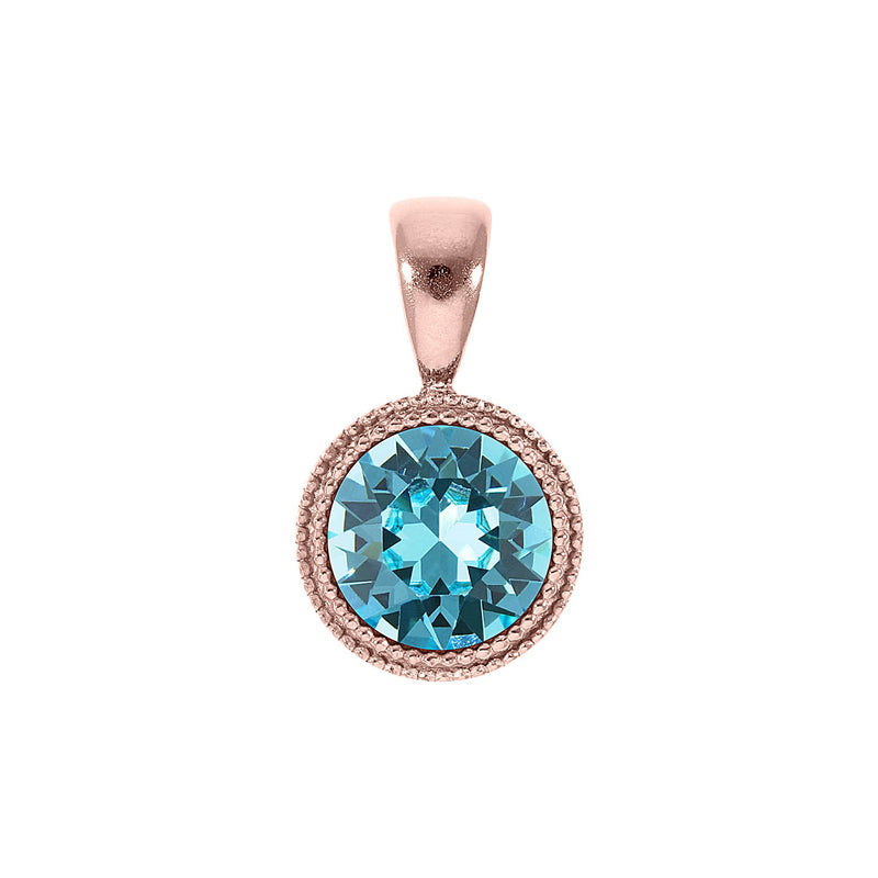 Fabero Anhänger 11 mm - Roségold Light Turquoise
