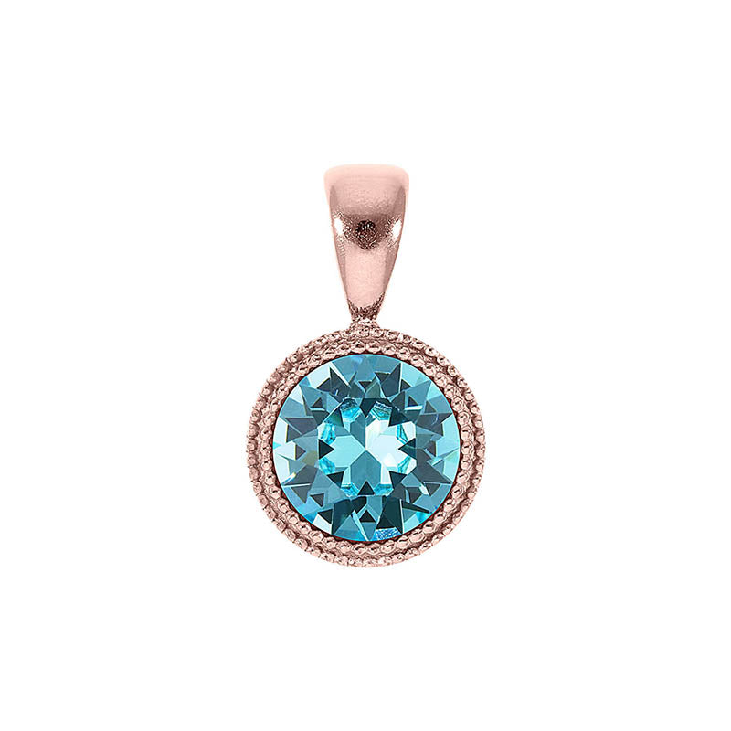 Fabero Anhänger 11 mm - Roségold Light Turquoise